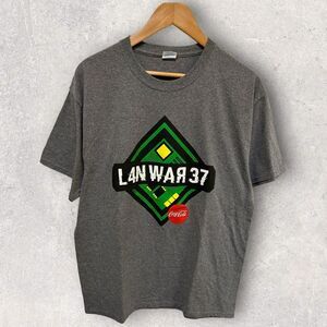 Lan War 37 Men's Graphic T‎ Shirt Gray Size Large